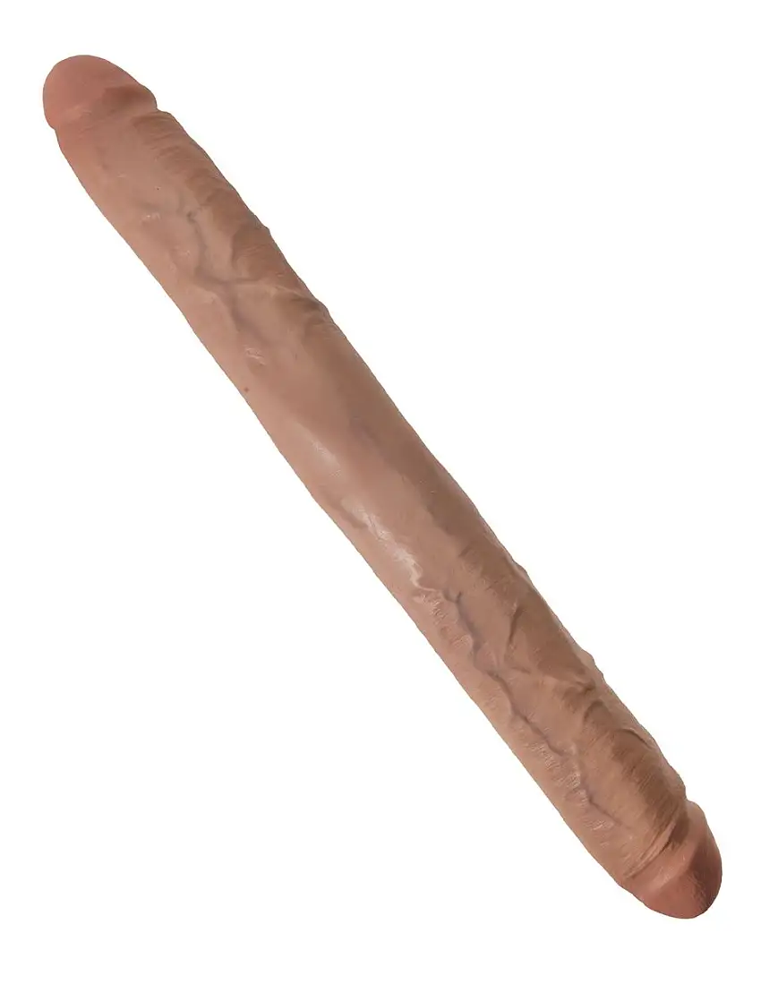 King Cock Double gode Thick 16'' Marron